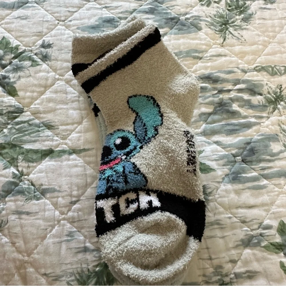 Lilo & Stitch Fuzzy Socks Cute Fluffy 4-10
